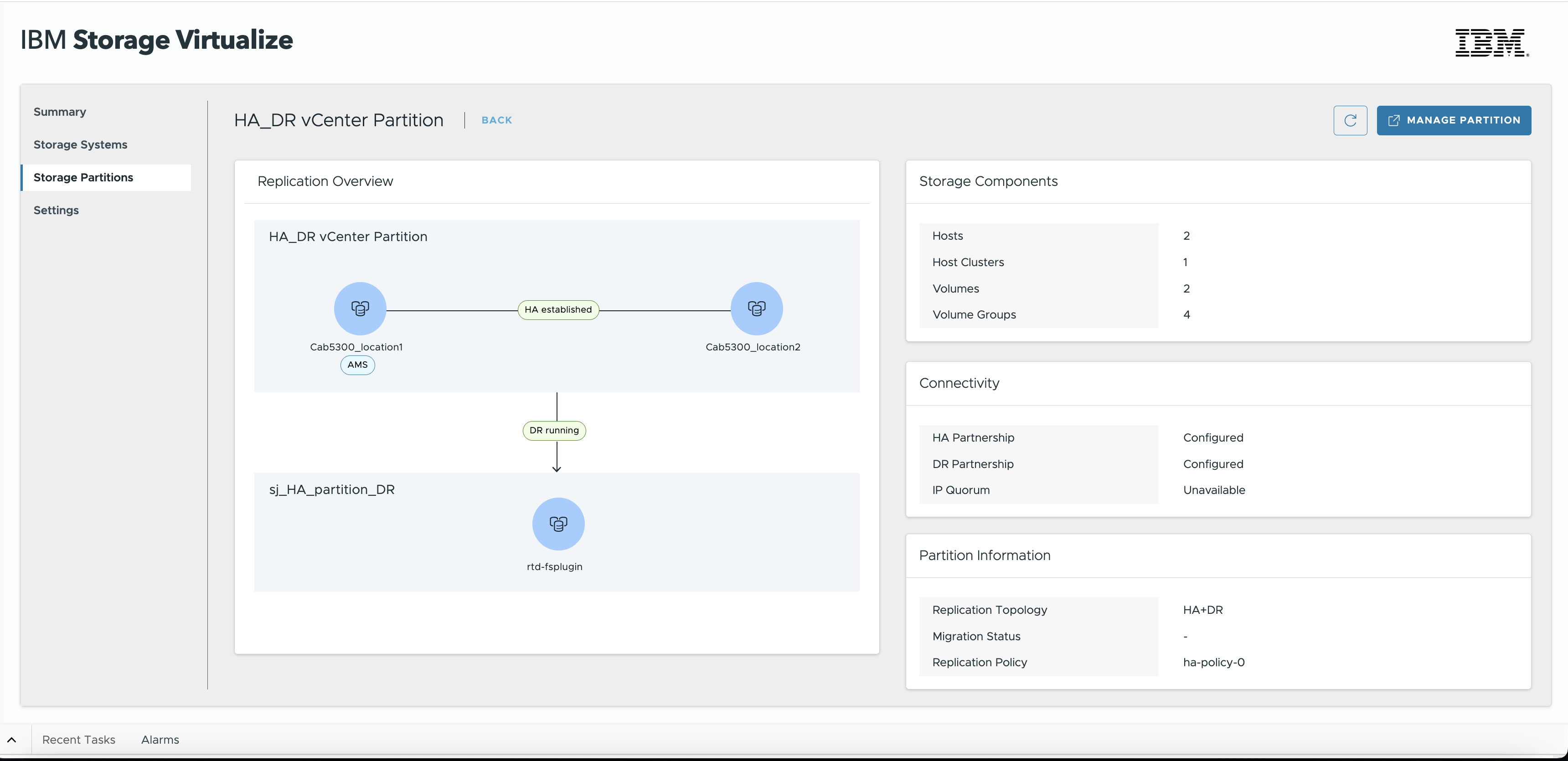 View Storage Partition